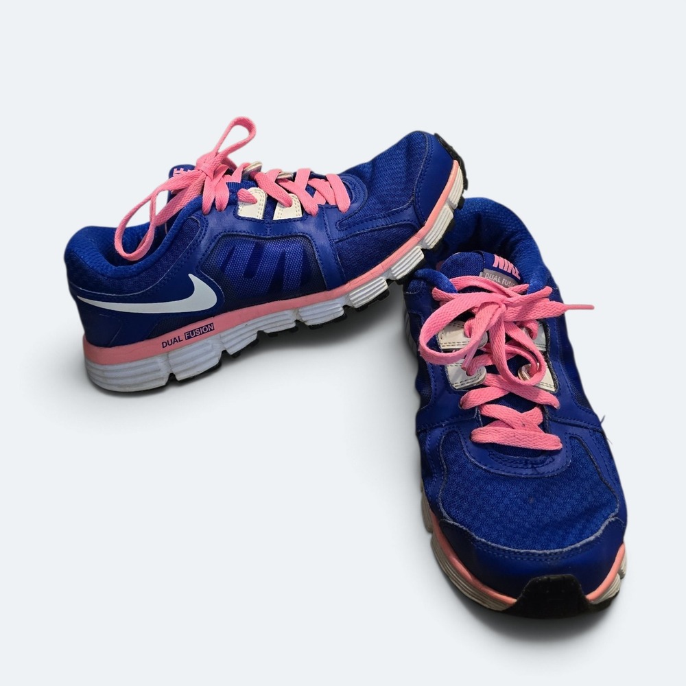 Nike Dual Fusion ST 2 Womens Size 8 Blue Pink Running Shoes